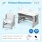 Grey Kids Art Table and Chair Set Adjustable Height Tiltable Whiteboard HDPE